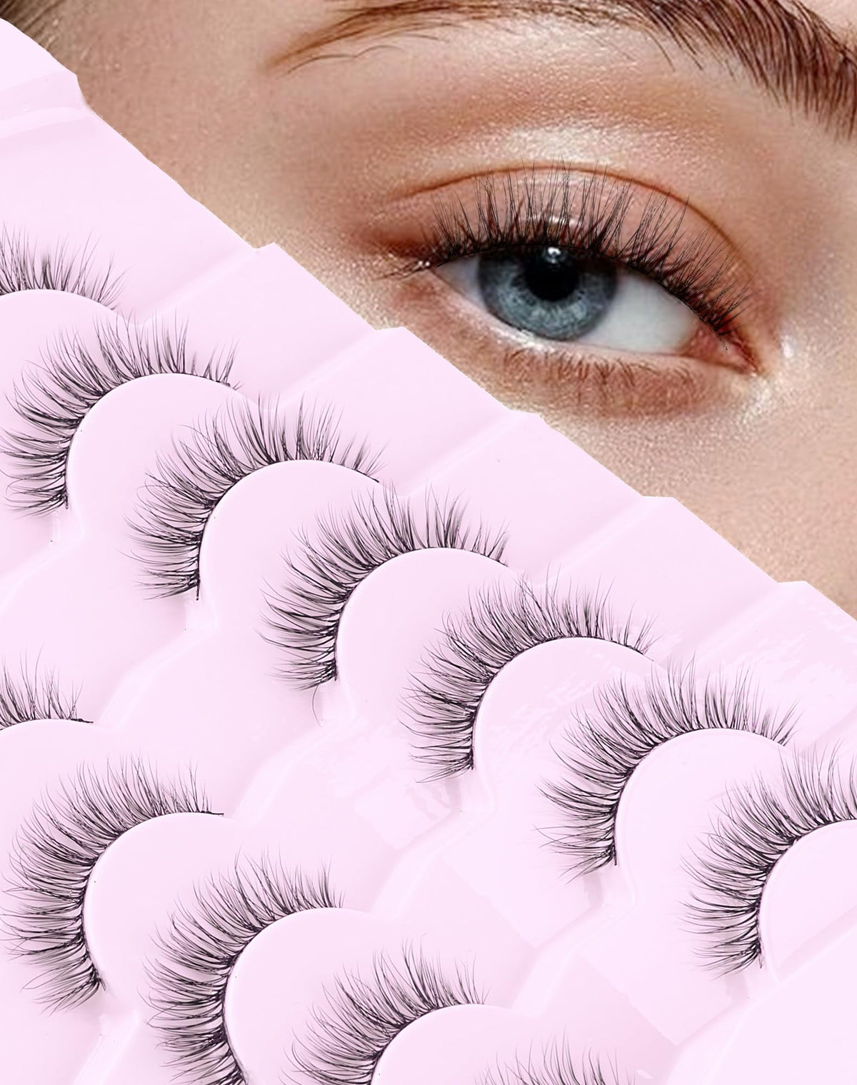 Onlyall front packaging showing seven pairs and natural look benefit