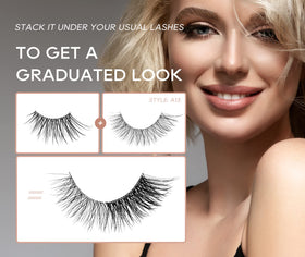 Onlyall half lash applied on eye boosting outer-lift and flare