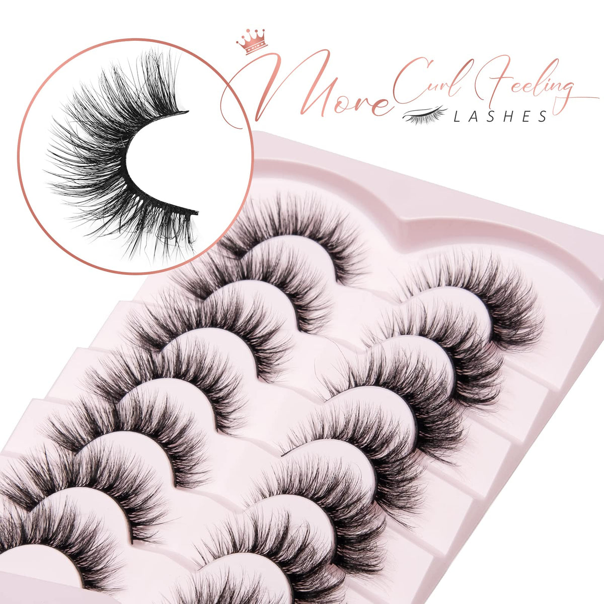 Onlyall lashes on model for a natural lifted eye effect