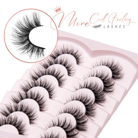 Onlyall lashes on model for a natural lifted eye effect