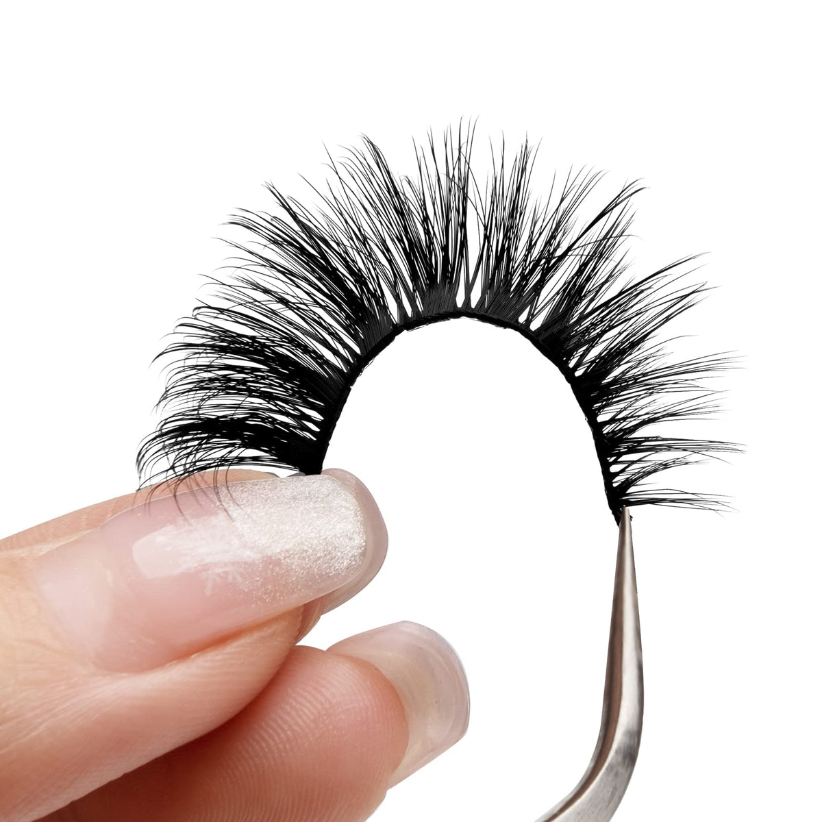 Onlyall lashes styled for evening showing photogenic definition