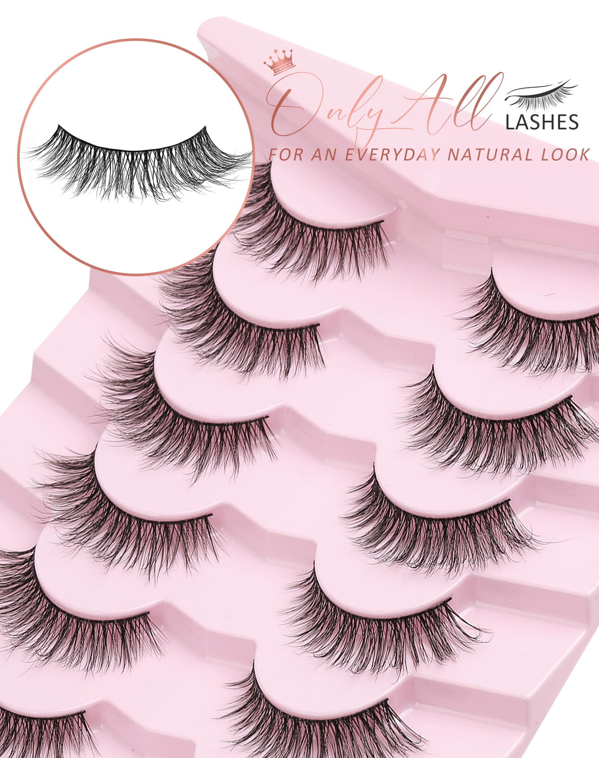 Onlyall lashes styled for wedding look creating subtle definition