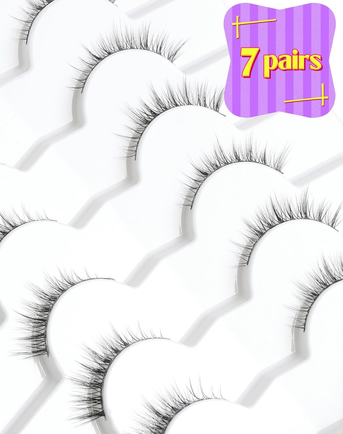 Onlyall lashes beside ruler for scale to show short, natural length
