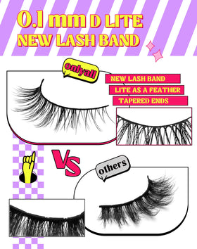 Onlyall fiber texture close-up showing soft, natural lash finish