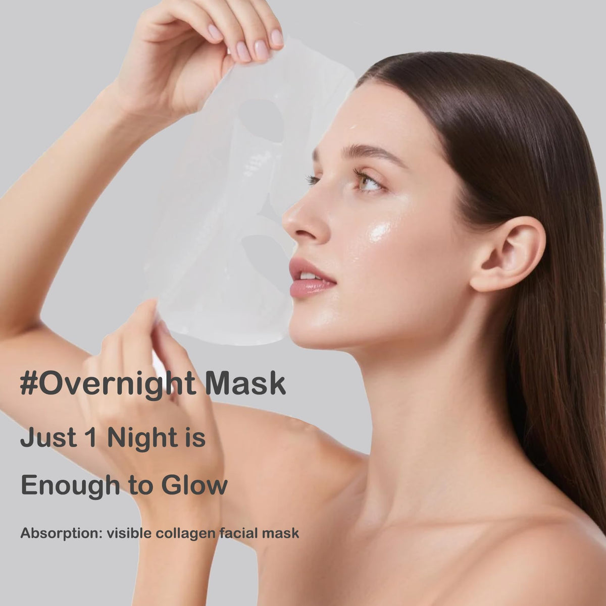 ONMYLOVIN mask worn by model demonstrating overnight fit and comfort