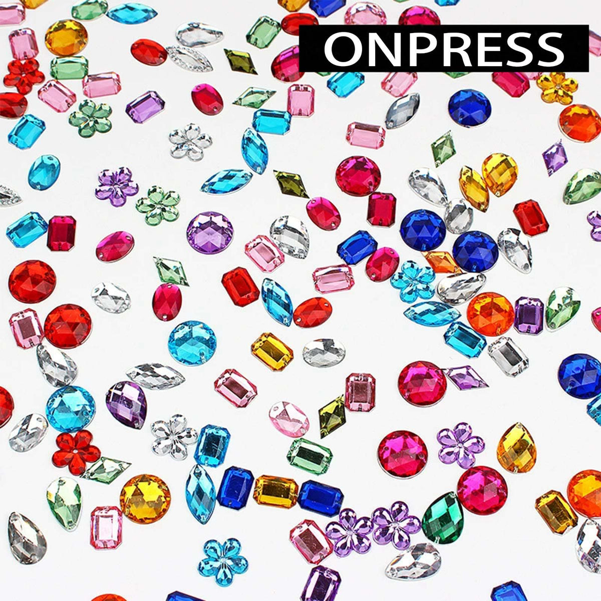 ONPRESS close-up of hearts stars and bows showcasing detailed shapes and color