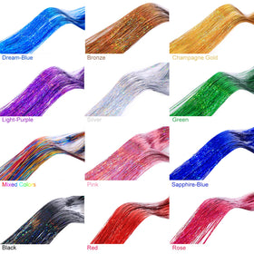 ONROCL spread of 12 vibrant tinsel colors for creative mixes