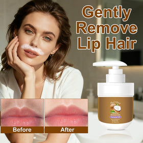 ONRSV application on upper lip demonstrating gentle hair removal