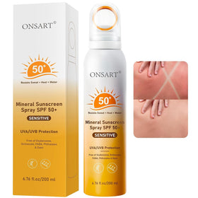 ONSART front packaging showing SPF 50+ reef safe protection