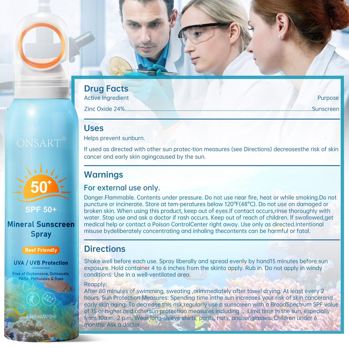 ONSART bottle in hand showing 200ml size for portability