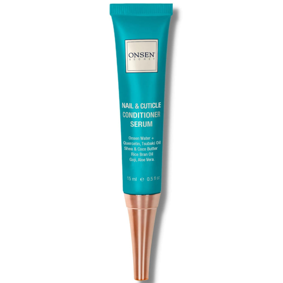 Onsen Secret front packaging showing compact 15ml treatment and benefits