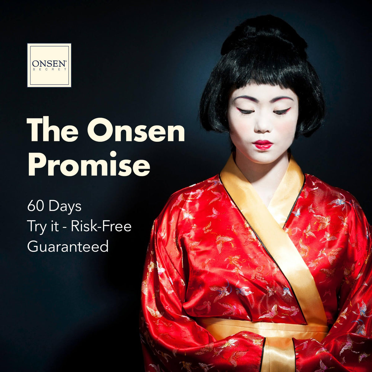 Onsen Secret made in USA label emphasizing quality manufacturing