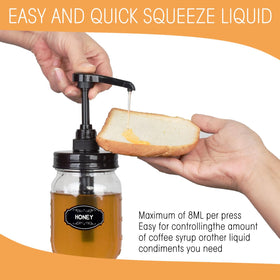 onsogi dispensing honey into coffee cup, fast neat serving