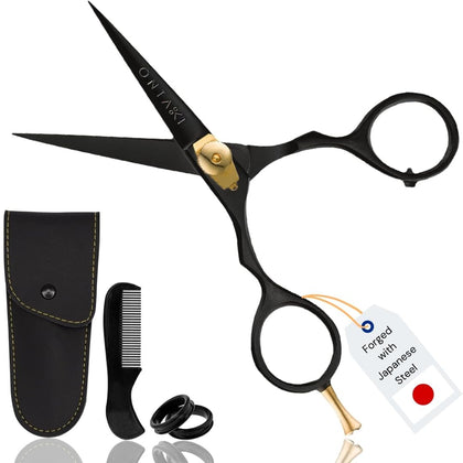 ONTAKI front view displaying scissors in case for professional storage