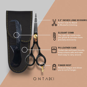 ONTAKI travel case with combs for on-the-go grooming convenience