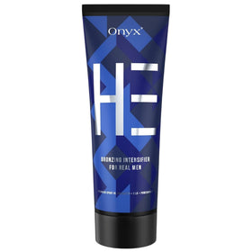 Onyx front bottle view showing product packaging and quick tan benefit