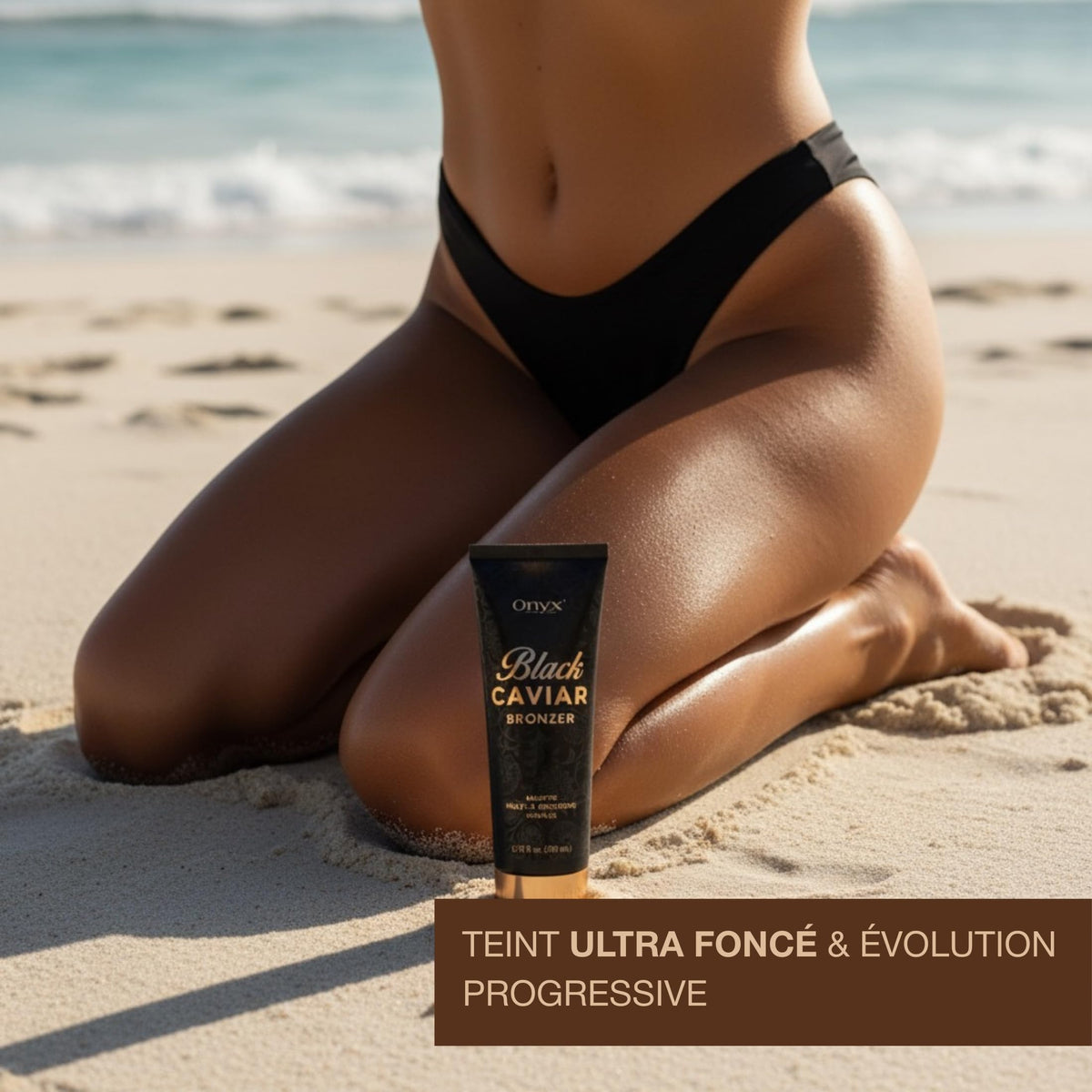 Onyx applied in tanning bed demonstrating faster color development