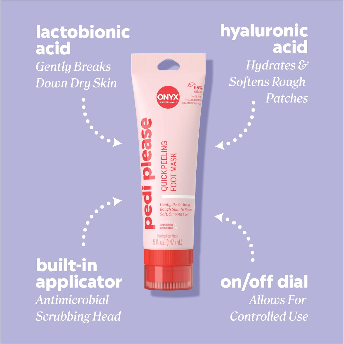 Onyx Professional gel applied to heel closeup illustrating gentle coverage and ease of use