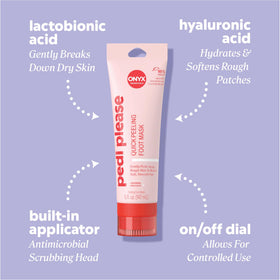 Onyx Professional gel applied to heel closeup illustrating gentle coverage and ease of use