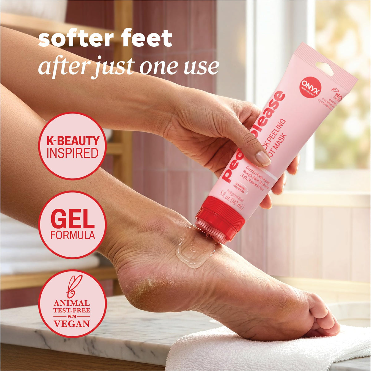 Onyx Professional gel texture on hand demonstrating smooth, hydrating formula