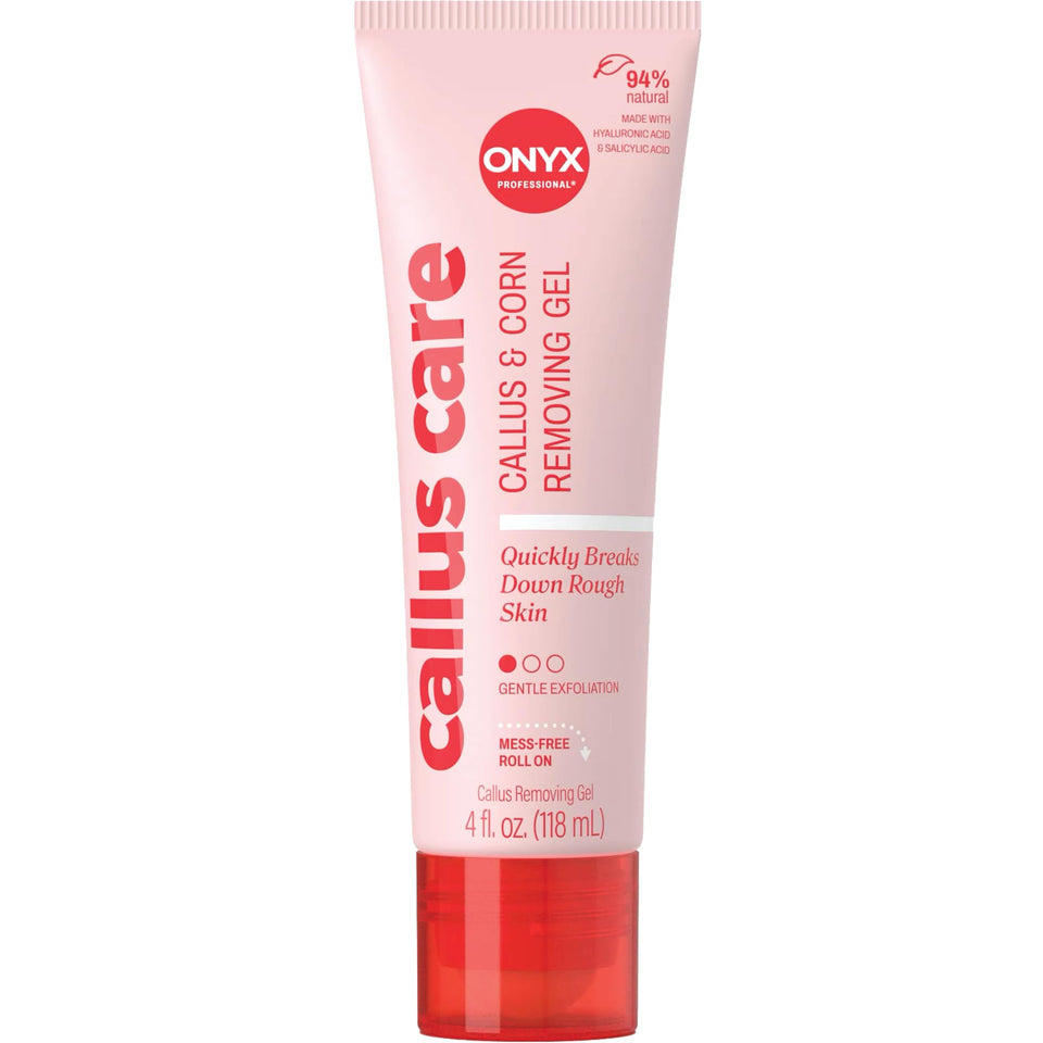 Onyx Professional front bottle showing product and benefit of fast callus softening
