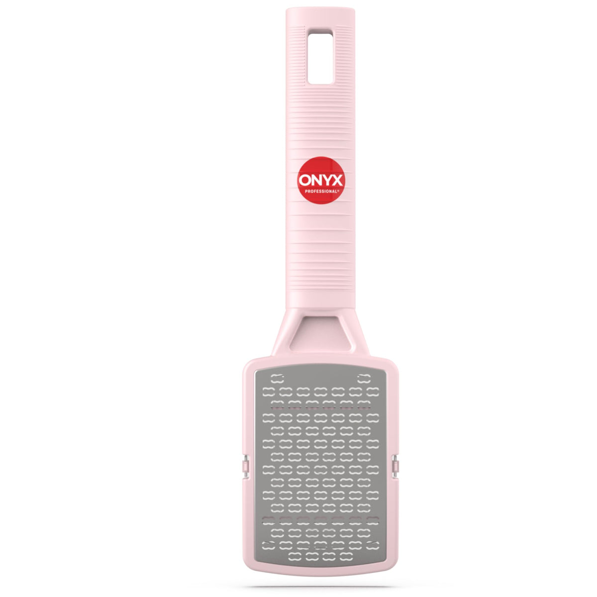 Onyx Professional front view showing rasp and packaging, promotes at-home pedicure