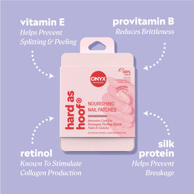 Onyx Professional patches applied on fingers demonstrating easy overnight use