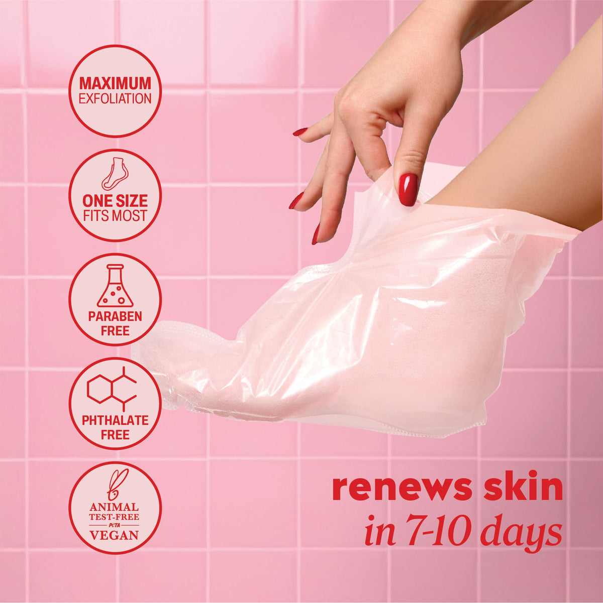 Onyx Professional visible peeling results after ten days for smoother feet