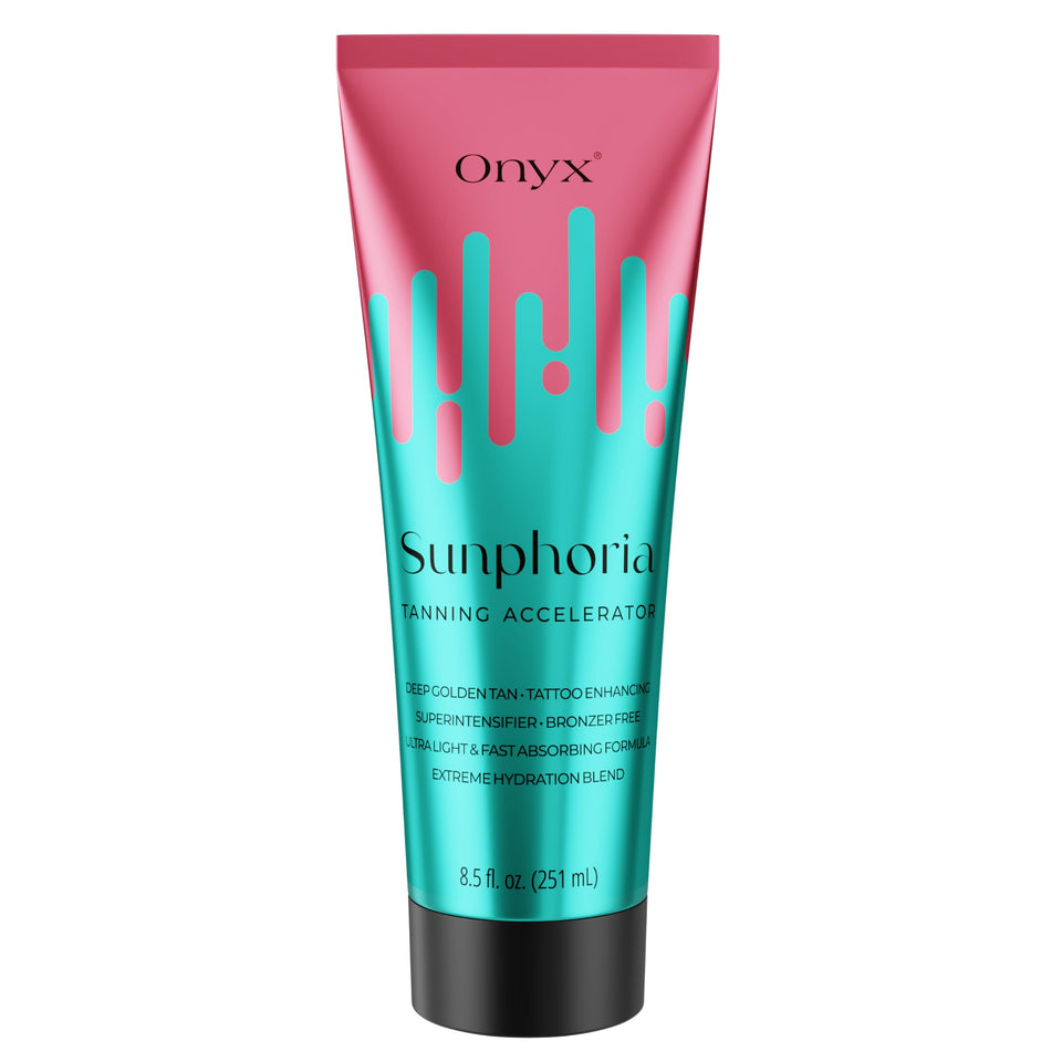 Onyx Sunphoria front packaging showing bottle and branding for clear identification and trust