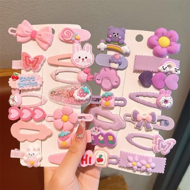 Ooosonlu detail of rabbit, flower and bow clips, playful shapes that brighten outfits