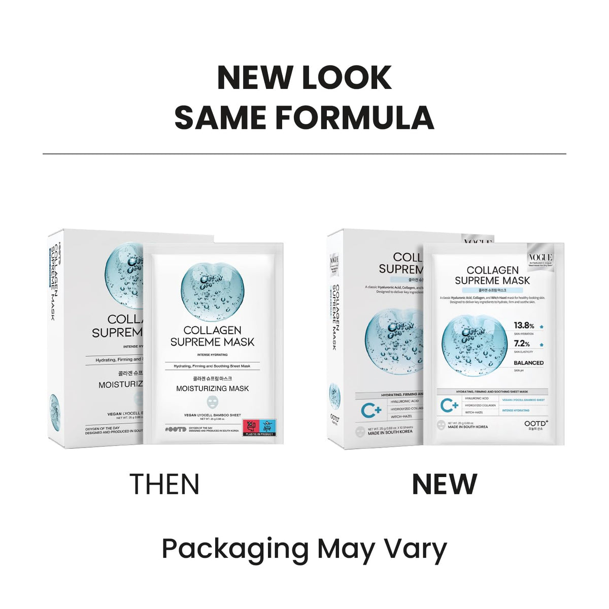 #OOTD collagen mask close-up on serum to hydrate and promote firmer feel
