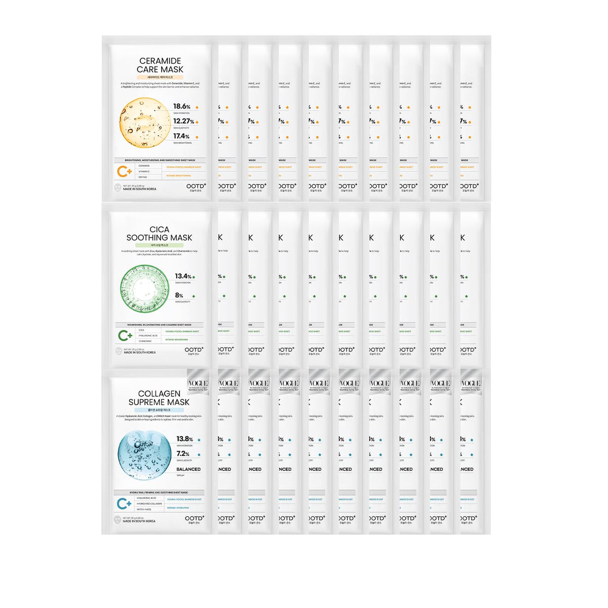 #OOTD front packaging of 30-count gift set showing product variety and convenience