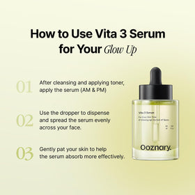OOZNARY applying serum on skin to show smooth application and hydration