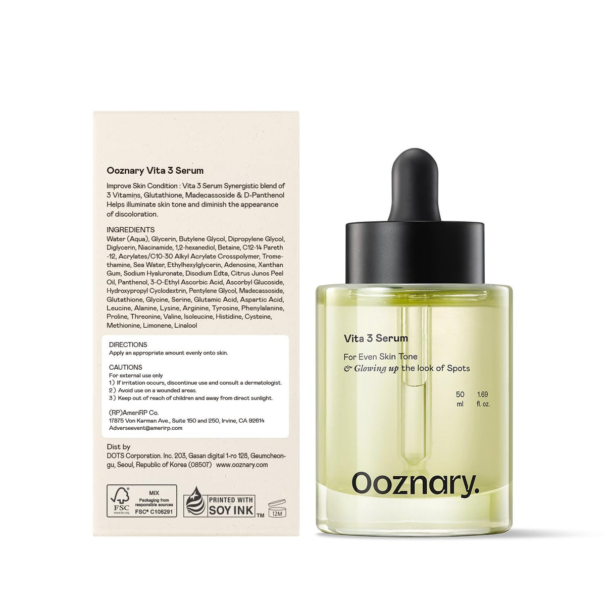 OOZNARY two bottles side-by-side for visual comparison of product presence