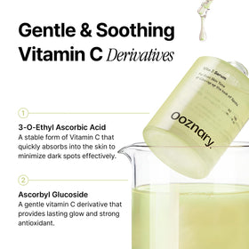 OOZNARY serum texture close-up, lightweight finish for fast absorption
