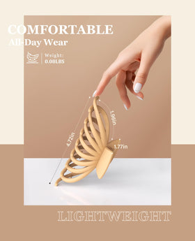 OPAUL chestnut clip close-up emphasizing wide span for thick hair