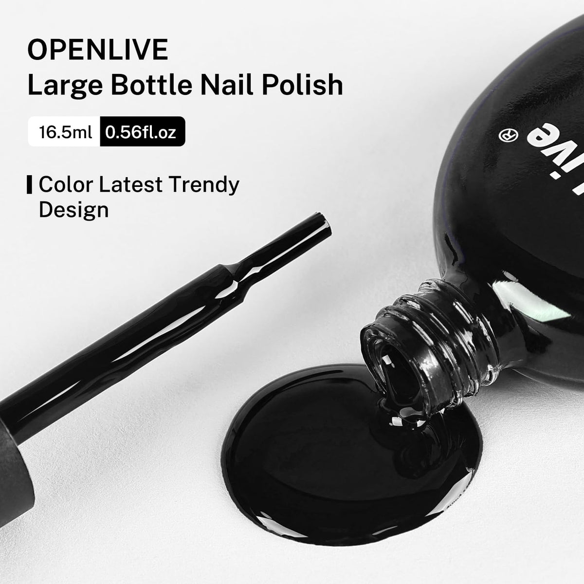 OpenLive on finished nails in evening setting showing elegant look benefit salon-style shine