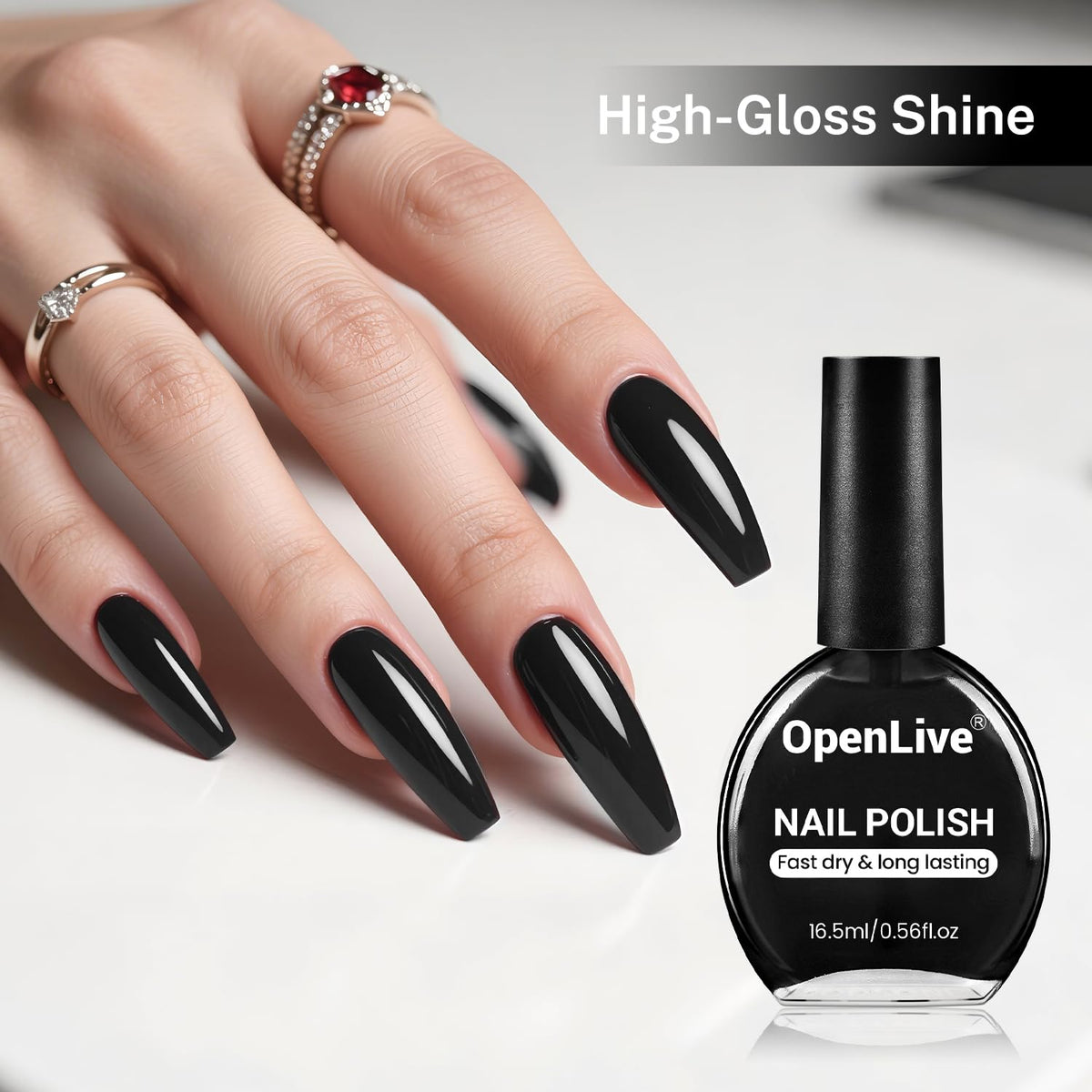 OpenLive texture closeup revealing glossy finish benefit even streak-free look