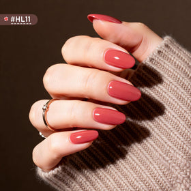 OpenLive close-up of burgundy bottle and swatch, highlights rich pigment