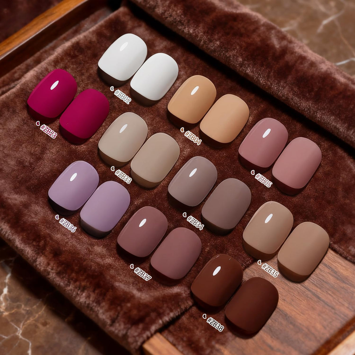 OpenLive color swatch strip displaying ten fall shades to help choose coordinating outfits