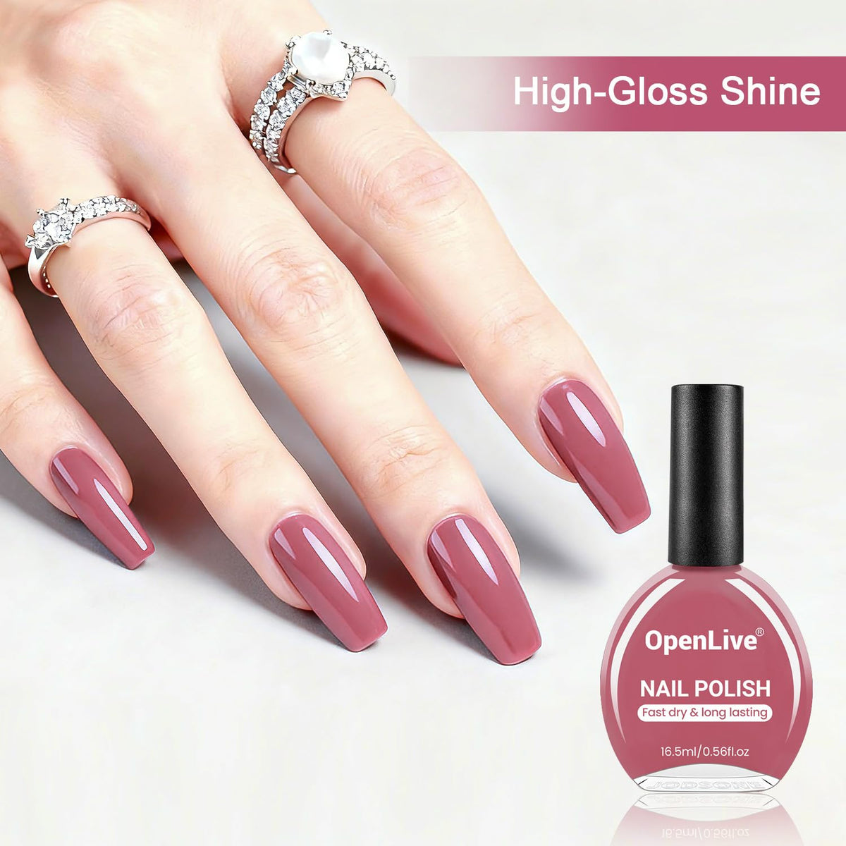 OpenLive swatch texture showing thick pigment and high-gloss shine benefit