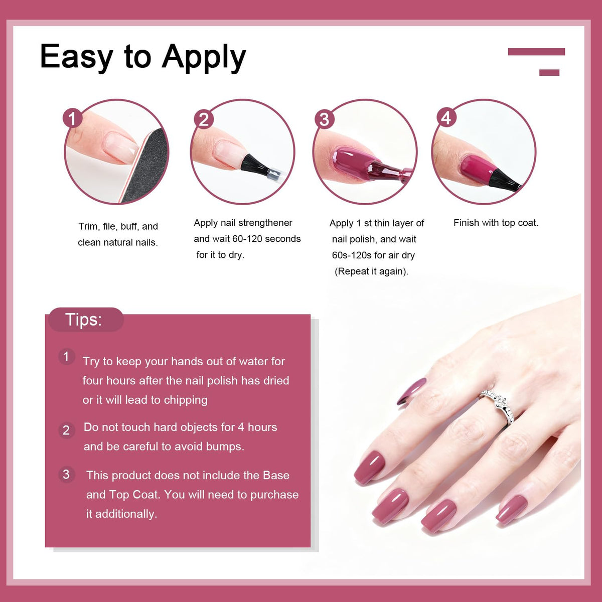 OpenLive dark pink used in nail art showcasing creative possibility and color payoff