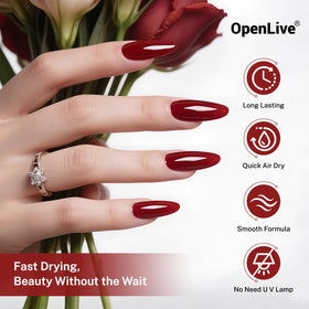 OpenLive toenail being painted highlighting ease of use and quick-dry benefit