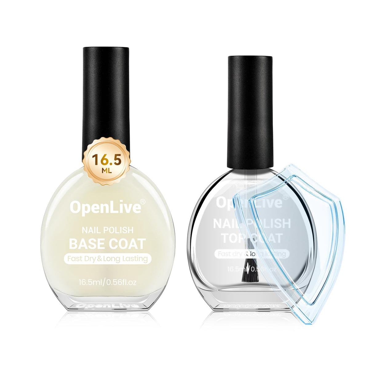 OpenLive front packaging showing both bottles and quick-dry benefit