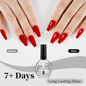 OpenLive top coat in use on manicure speeding dry time and protection