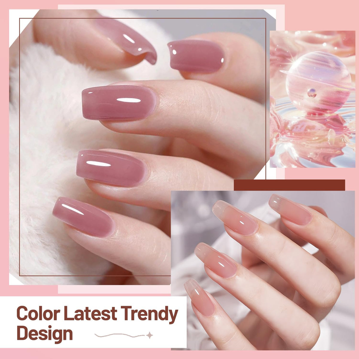 OpenLive layered ombre nail art showing buildable jelly effect