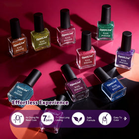 OpenLive nails in use under party lights demonstrating flash sparkle for festive looks benefit