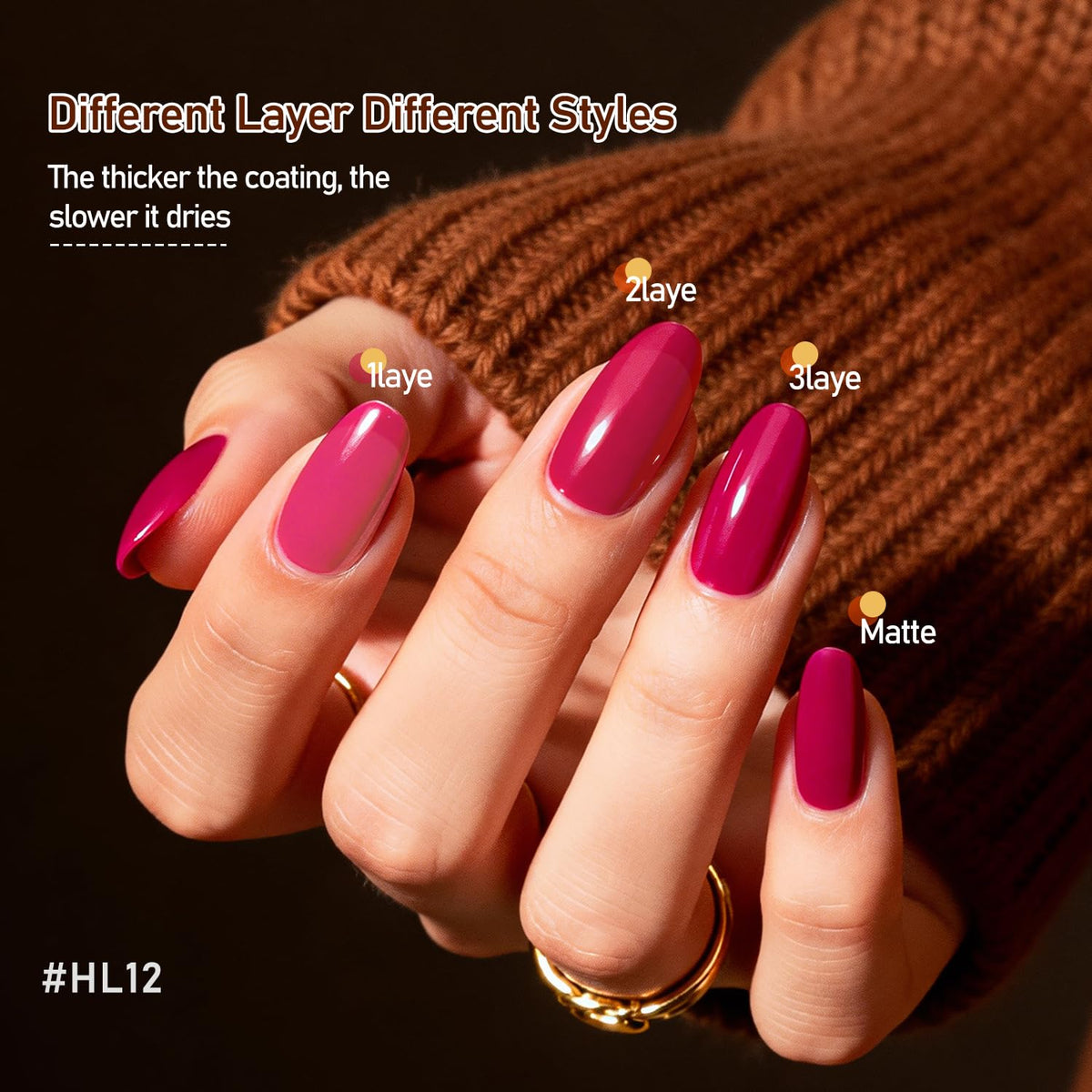 OpenLive polished fingernails wearing cherry red, demonstrates wearable finish