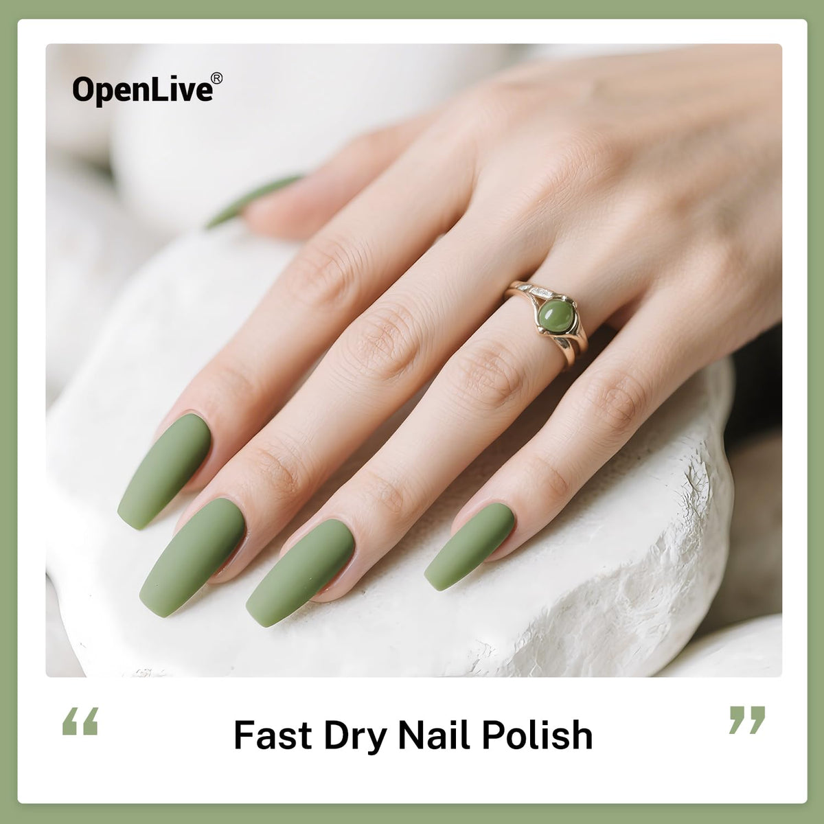 OpenLive bottle cap and brush showing precise applicator for neat nail lines