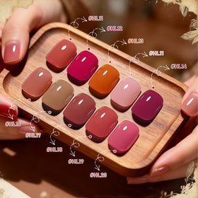 OpenLive top view of ten shades fanned out, helpful for color selection